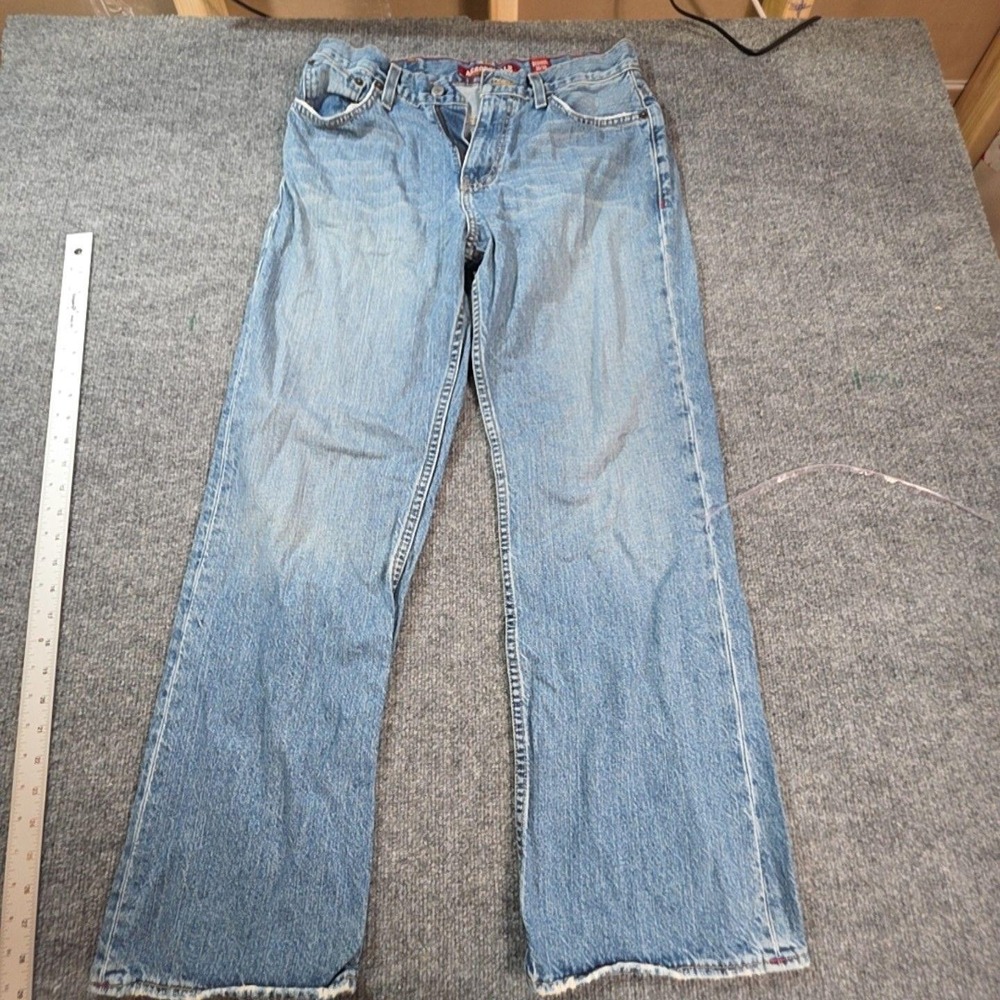 Aeropostale Original Bootcut Jeans Mens 30x30 Blue Light Wash Regular Denim